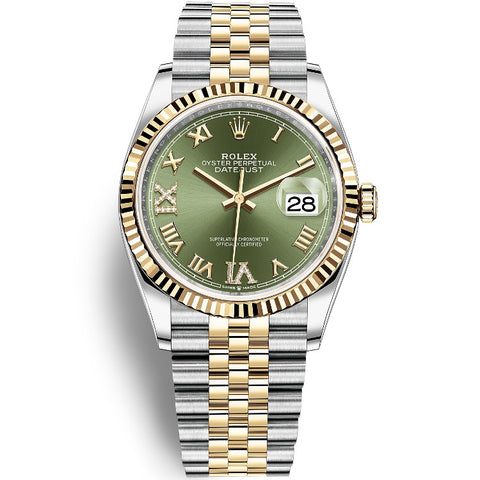 Rolex Datejust 36mm Two Tone Diamond 126233 Watch