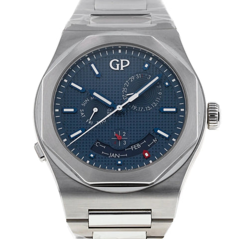 Girard Perregaux Laureato Perpetual Calendar “Clous de Paris” 81035-11-431-11A