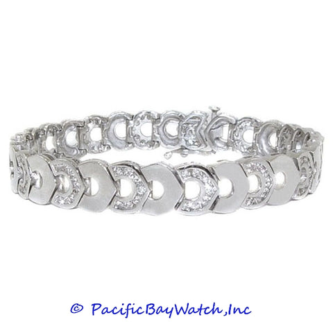 Ladies 14K White Gold Diamond Bracelet