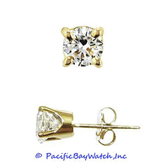 Ladies Yellow Gold Stud Diamond Earrings 0.43ct. T.W.