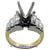 Yellow and White Gold Ladies Diamond Ring Mounting
