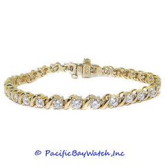 Ladies 14K Yellow Gold Diamond Bracelet