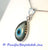 Evil Eye Tear Drop Pendant Mother of Pearl with Diamonds