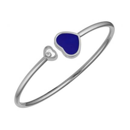 Chopard Happy Hearts White Gold & Lapis Lazuli Bangle 857482-1202