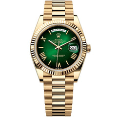 Rolex President II Men's Green Ombre Roman Dial 228238