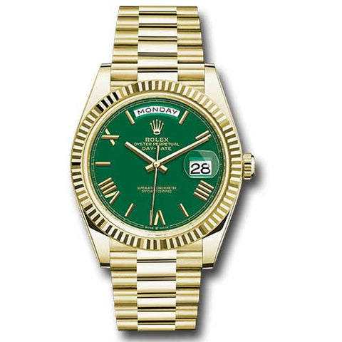 Rolex Day-Date 40 Men's Green Ombre Roman Dial 228238