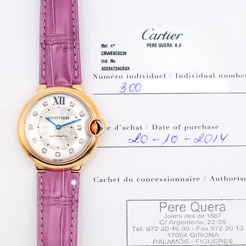 Cartier Ballon Bleu Men's WE902028