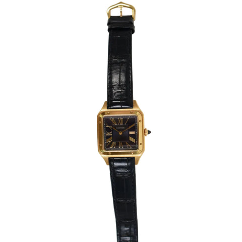 Cartier Santos-Dumont Large Quartz 18k Yellow Gold WGSA0077 Watch