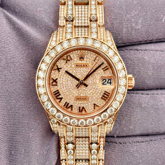 Rolex Pearlmaster 34mm All Diamond 81405RBR Watch