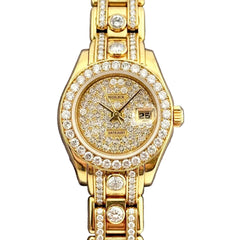 Rolex Pearlmaster Ladies 29mm All Diamond 69298 Watch