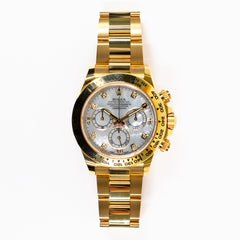 Rolex Daytona 18k Yellow Gold Diamond Watch 116508
