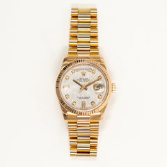 Rolex President 118235F 36mm 18k Yellow Gold with Meteorite Diamond Watch