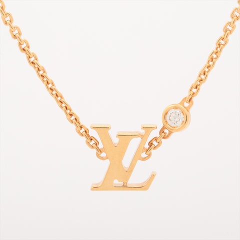 Louis Vuitton Idylle Blossom LV Pendant, Yellow Gold and Diamond Necklace Q93626