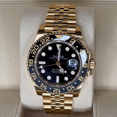 Rolex GMT Master II 18k Yellow Gold 126718GRNR Gent's Watch