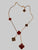 Van Cleef & Arpels Vintage Magic Alhambra Carnelian & Tiger Eye Necklace, 6 motifs