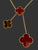 Van Cleef & Arpels Vintage Magic Alhambra Carnelian & Tiger Eye Necklace, 6 motifs