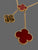 Van Cleef & Arpels Vintage Magic Alhambra Carnelian & Tiger Eye Necklace, 6 motifs
