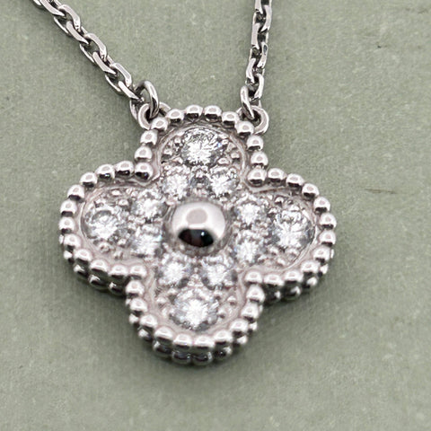Van Cleef & Arpels Vintage Alhambra Diamond Pendant
