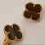 Van Cleef & Arpels Alhambra Tiger's Eye Earings