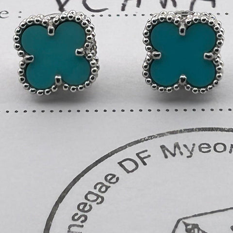 Van Cleef & Arpels Turquoise Sweet Alhambra Earstuds