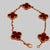 Van Cleef & Arpels Five Motif - Yellow Gold Alhambra Carnelian Bracelet - VCARD35500 Like New