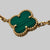 Van Cleef & Arpels Vintage Alhambra 20 Motifs Malachite Yellow Gold Necklace