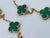 Van Cleef & Arpels Vintage Alhambra 20 Motifs Malachite Yellow Gold Necklace