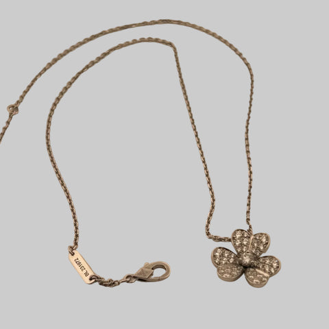 Van Cleef & Arpels White Gold Diamond Small Frivole Pendant