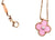 Van Cleef & Arpels Limited Edition Vintage Alhambra Pink Sèvres Porcelain Holiday Pendant Necklace