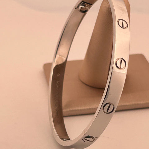 Cartier Love Bracelet  - 18k White Gold  - Sz 19  - Pre-owned
