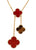 Van Cleef & Arpels Vintage Magic Alhambra Carnelian & Tiger Eye Necklace, 6 motifs
