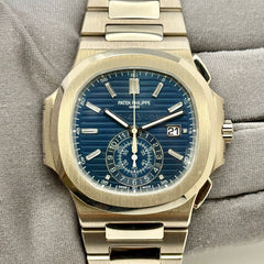 Patek Philippe Nautilus 5976/1G-001 '40th Anniversary' Chronograph White Gold Blue Diamond Dial Limited Edition