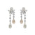 Graff Diamond and Pearl Drop Earrings in Platinum and White Gold