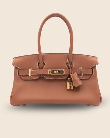 HERMÈS Shoulder Birkin Light 29 Evercolor Calfskin with Gold Hardware