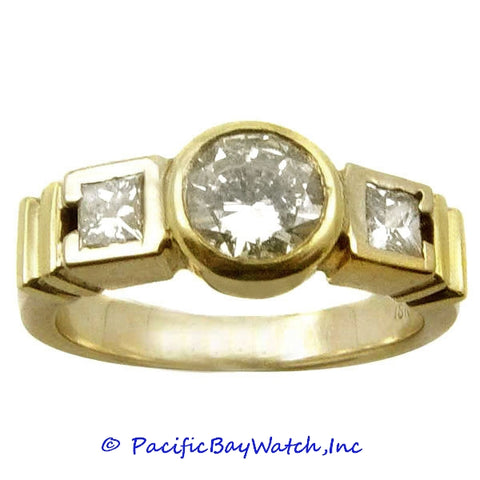 Ladies 18k Yellow Gold Diamond Ring