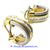 Ladies 14k Yellow and White Gold Diamond Earrings