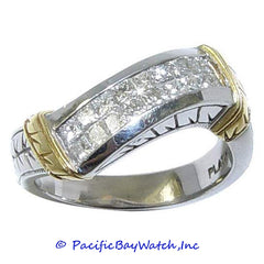 Ladies 18K Gold and Platinum Diamond Band