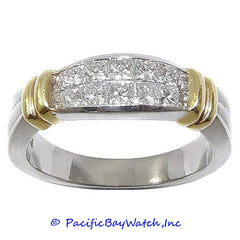 Ladies 18K Gold and Platinum Diamond Band