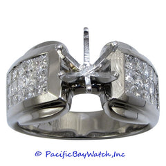 18K White Gold Ladies Diamond Ring Mounting
