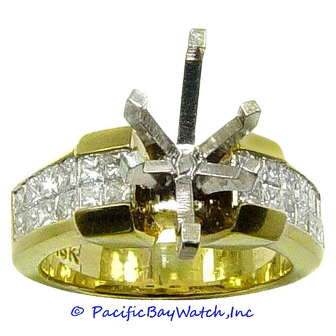 18K Yellow Gold Ladies Diamond Ring Mounting