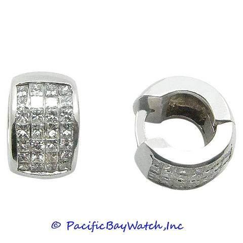 Ladies 18k White Gold Diamond Earrings