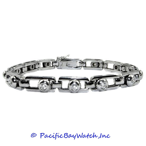 14K White Gold Bracelet for Men