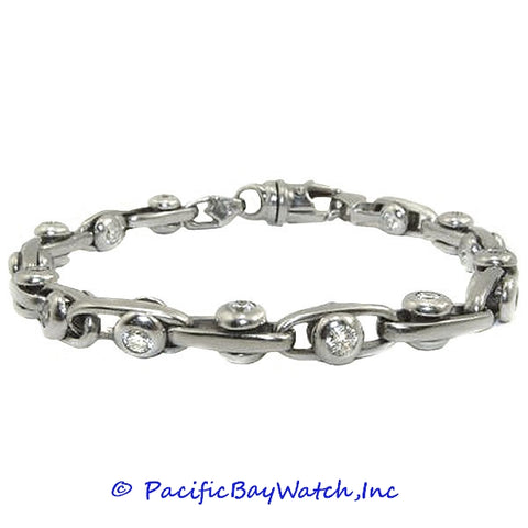 14K White Gold Bracelet for Men