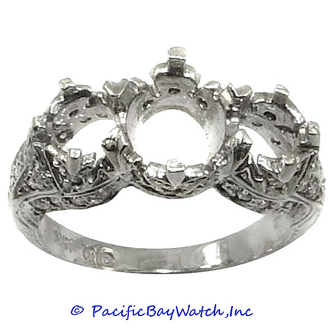 18K White Gold Ladies Diamond Ring Mounting