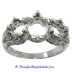 18K White Gold Ladies Diamond Ring Mounting