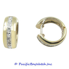 Ladies 14k Yellow Gold Diamond Earrings