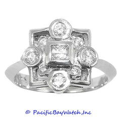 Ladies 14k White Gold Diamond Ring