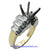Yellow and White Gold Ladies Diamond Ring Mounting