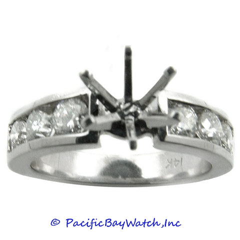 14K White Gold Ladies Diamond Ring Mounting
