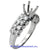 14K White Gold Ladies Diamond Ring Mounting